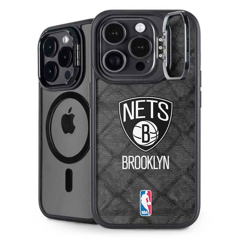 NBA Brooklyn Nets Dark Rust iPhone 15 Pro Kickstand Case